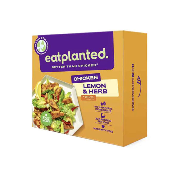 Trozos de pollo con limón y hierbas